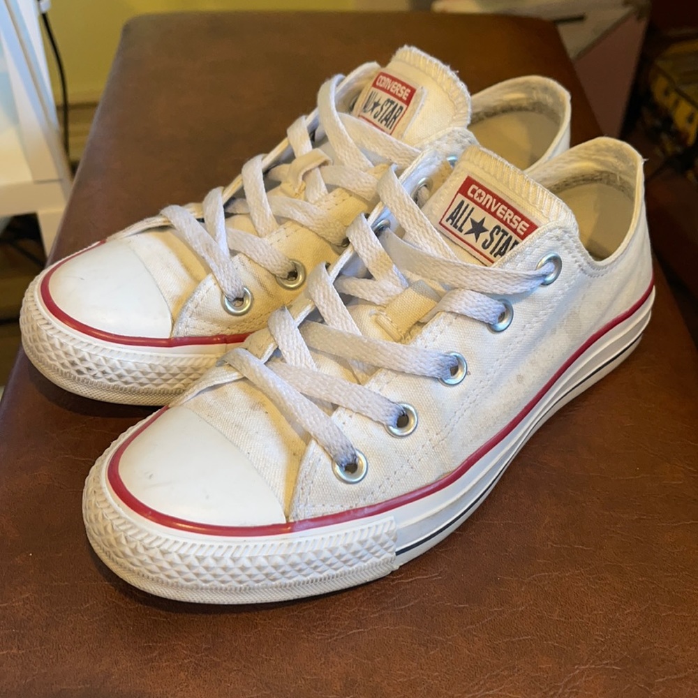 white low top converse